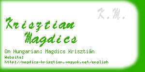 krisztian magdics business card