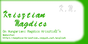 krisztian magdics business card